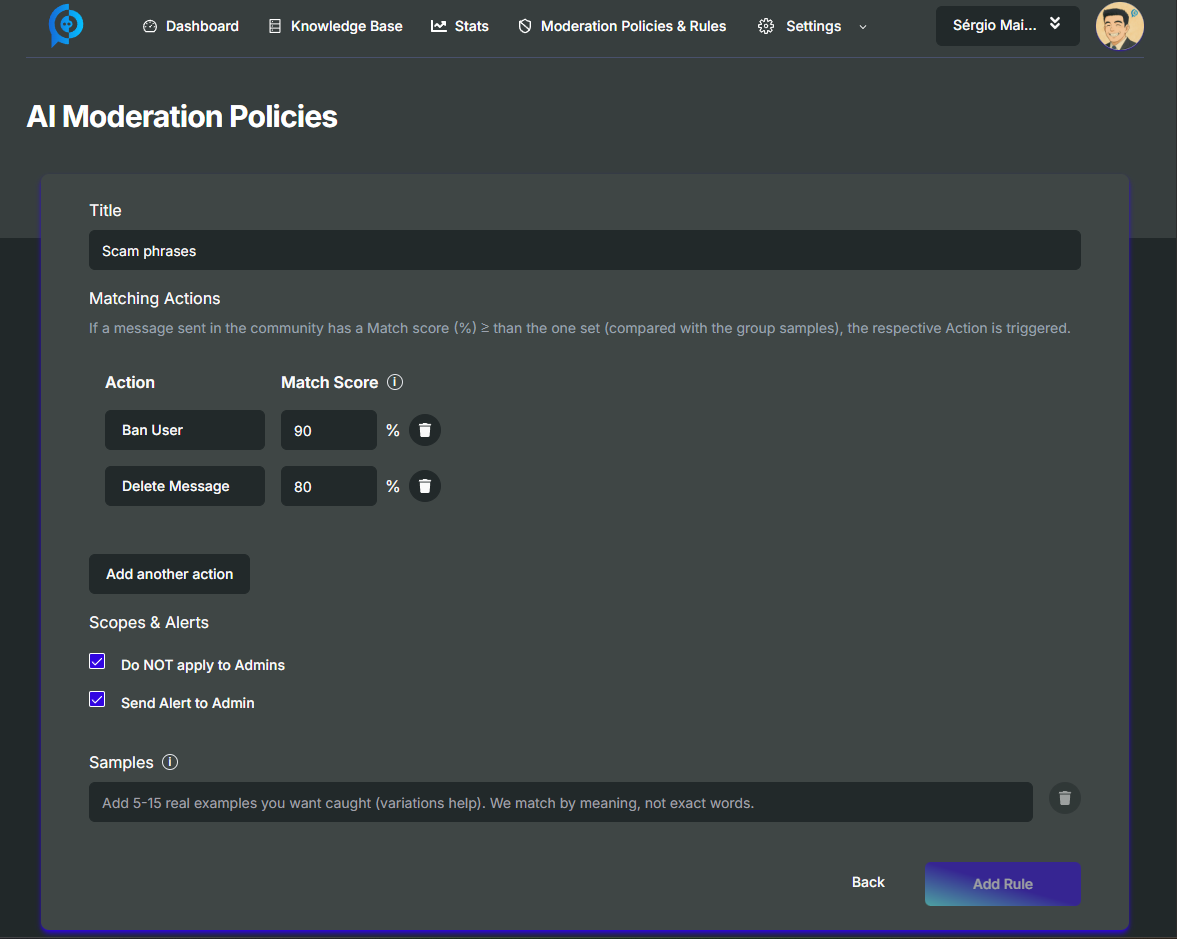 Content Moderation screenshot